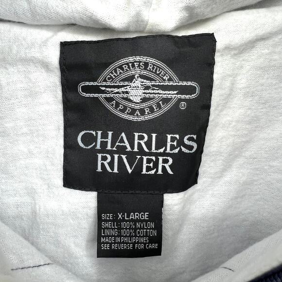 Charles River Mens Two Piece Track Suit Jacket and Pants Navy Green Size XL - Picture 2 of 11